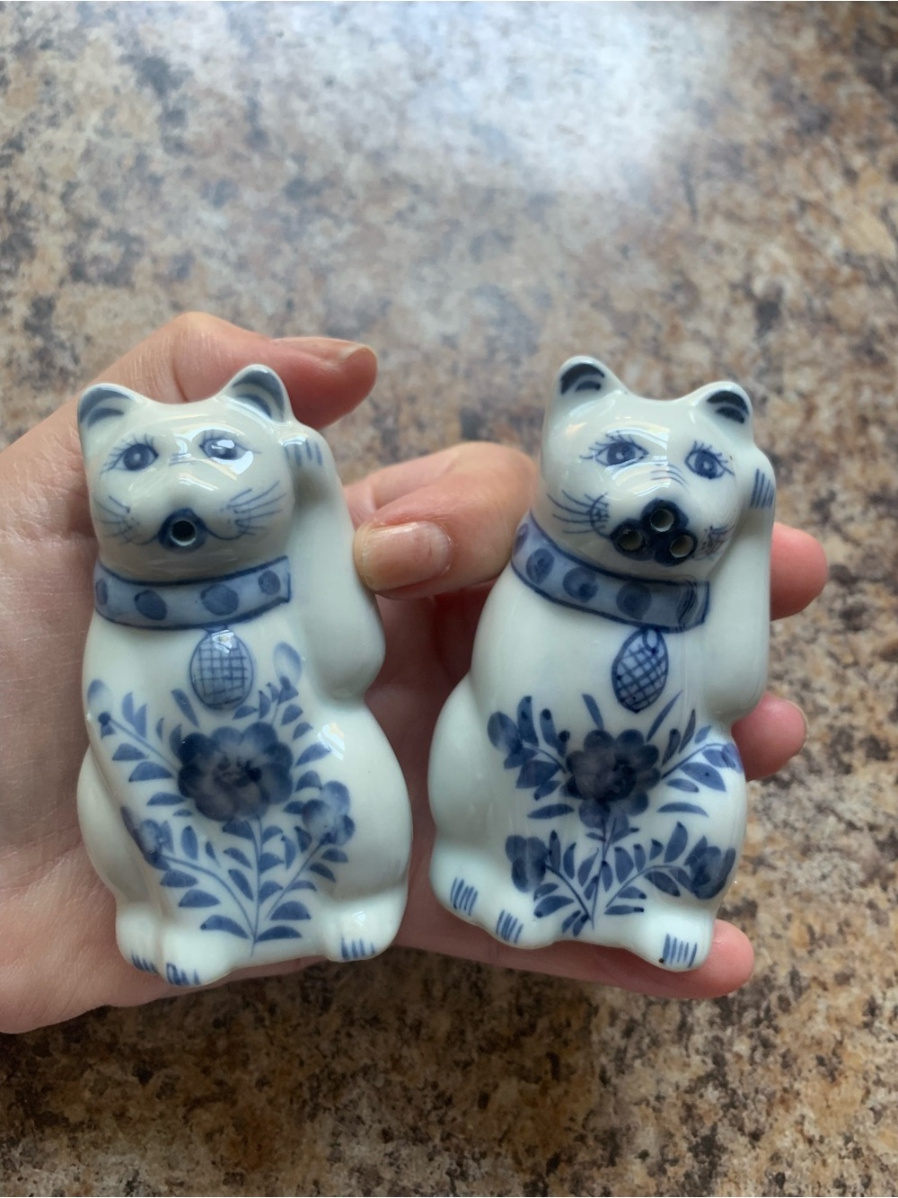 Maneki-Neko Ceramic S&P Shakers